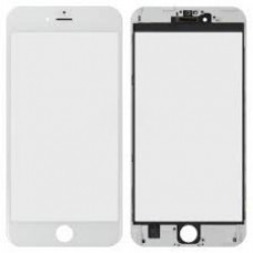 LCD stikliukas Apple iPhone 7 su rėmeliu ir OCA white (O) 